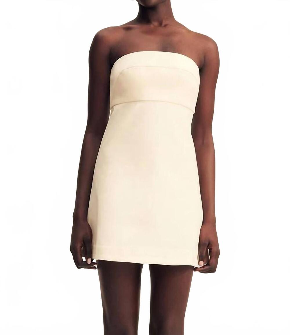 NEW SHONA JOY lani strapless mini dress in rice